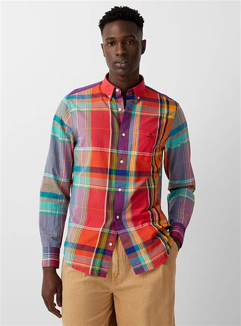 madras check shirt